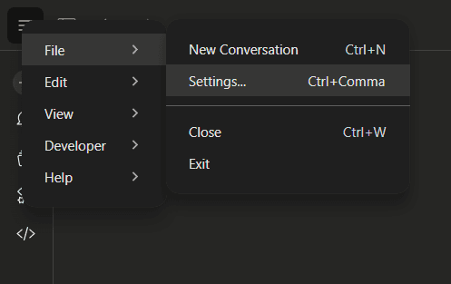 Claude Desktop Settings
