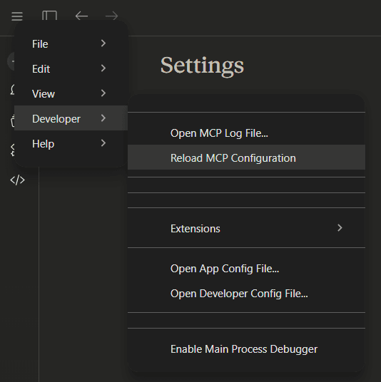 Claude Desktop Settings