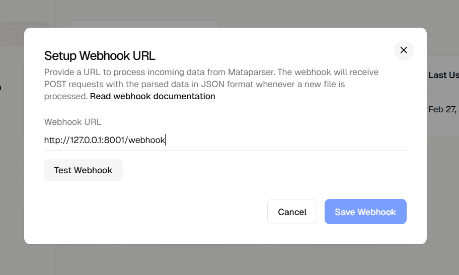 Webhook Form